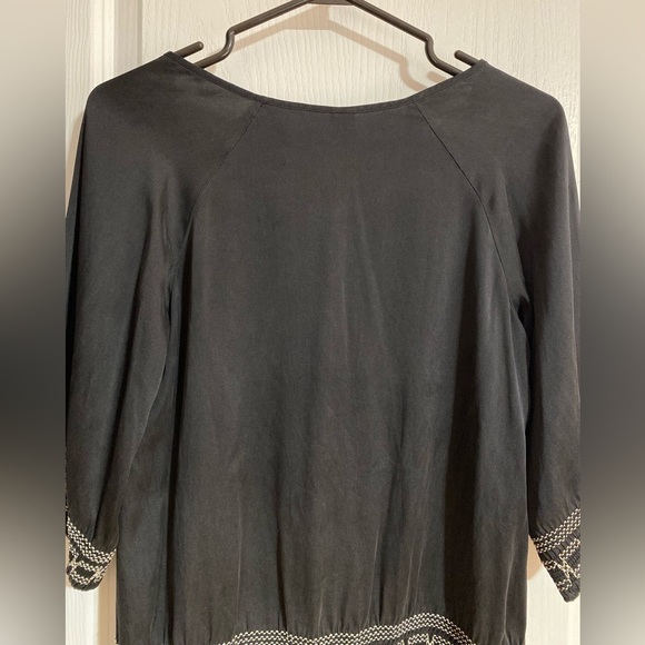 Guess by Marciano Silk Lace Flowy Square Neckline 3/4 Sleeve Blouse Size Small - Picture 8 of 11